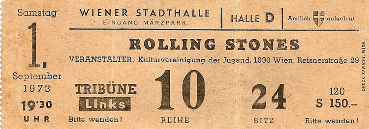 Vintage Concert Ticket 102