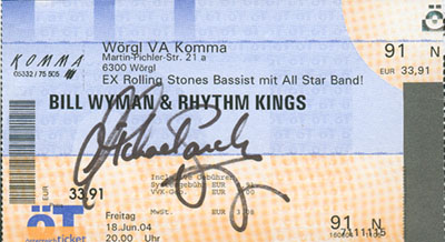 Ticket, Bill Wyman's Rhythm Kings, Austria 2004